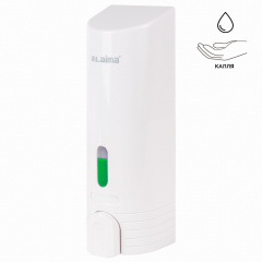 Дозатор для жидкого мыла LAIMA, НАЛИВНОЙ, 0,38 л, белый, ABS-пластик, 603923 фото
