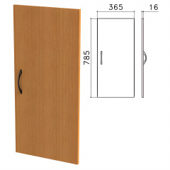 Дверь ЛДСП низкая "Фея", 365х16х785 мм, цвет орех милан, ДФ13.5 фото