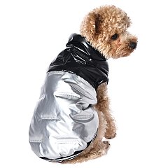 Попона для собак утепленная "Звезда диско" S, серебристо-черная, размер 25см, серия BE TRENDY, Triol фото