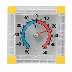 Термометр оконный биметаллический, крепление на липучку, диапазон от -50 до +50°C, ПТЗ, ТББ фото