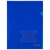 Папка-уголок с карманом для визитки А4 синяя 0,18мм, BRAUBERG EXTRA, 27хххх, 271707