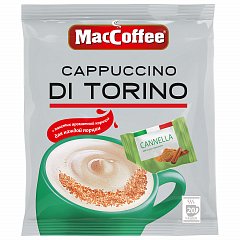Кофе растворимый порционный MacCoffee "Cappuccino di Torino", КОМПЛЕКТ 20 пакетиков по 25 г, 102156 фото