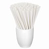 Трубочки для коктейлей бумажные, прямые, 6 х 205 мм, белые, комплект 50 штук, LAIMA, 608366