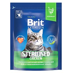 Brit Premium сухой корм для взрослых стерилизованных кошек с курицей 0,4 кг фото