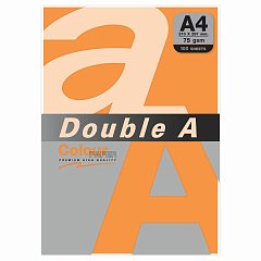 Бумага цветная DOUBLE A, А4, 75 г/м2, 100 л., неон, оранжевая фото