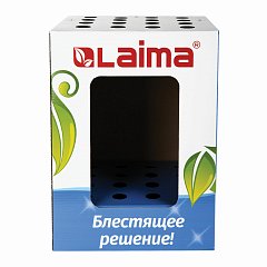 Дисплей для швабр напольный LAIMA, 50х37х37 см, 16 отверстий, картон, 504998 фото