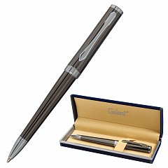 Ручка подарочная шариковая GALANT "PASTOSO", корпус оружейный металл, детали хром, узел 0,7 мм, синяя, 143516 фото