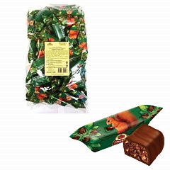 Конфеты шоколадные БАБАЕВСКИЙ "Белочка", 1000 г, пакет, ББ11385 фото
