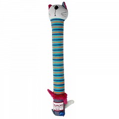 Игрушка для собак Кот с хрустящей шеей и пищалкой 32см, серия CRUNCHY NECK фото