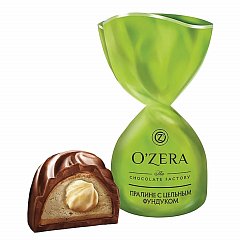 Конфеты шоколадные O'ZERA с цельным фундуком, 500 г, пакет, ш/к 61269, УК753 фото