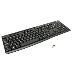Клавиатура беспроводная LOGITECH K270, 104 клавиши + 8 дополнительных клавиш, мультимедийная, черная, 920-003757 фото