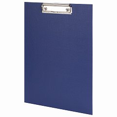 Доска-планшет STAFF "EVERYDAY" с прижимом А4 (225х316 мм), картон/бумвинил РОССИЯ, синяя, 229052 фото