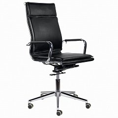 Кресло офисное BRABIX PREMIUM "Kayman EX-532", экокожа, хром, черное, 532543 фото