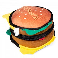 Игрушка для собак Гамбургер для тритсов с пищалкой 18см, серия TRICK'O'TREATS фото