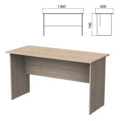 Стол письменный "Бюджет", 1360х600х740 мм, дуб сонома, 402661-091 фото