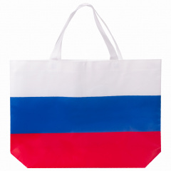 Сумка "Флаг России" триколор, 40х29 см, нетканое полотно, BRAUBERG, 605519, RU39 фото