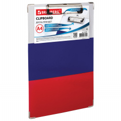 Доска-планшет BRAUBERG "Flag" с прижимом А4 (226х315 мм), российский флаг, картон/ламинированная бумага, 232235 фото