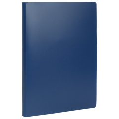 Папка на 2 кольцах STAFF, 21 мм, синяя, до 170 листов, 0,5 мм, 225716 фото