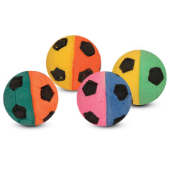 Игрушка для кошек "Мяч футбольный", разноцветный, d40мм (уп.4шт.), Triol фото