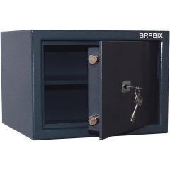 Сейф BRABIX "КМ-260", 260х360х290 мм, 13 кг, ключевой замок + полка, крепление к стене, 291165 фото