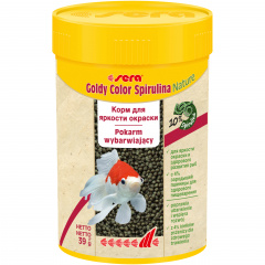 Сера Корм для золотых рыб в гранулах GOLDY Color Spirulina 50 мл 20 г (улучшает окраску) фото