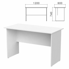 Стол письменный "Бюджет", 1200х600х740 мм, белый, 402660-290 фото