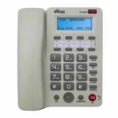 Телефон RITMIX RT-550 white, АОН, спикерфон, память 100 номеров, тональный/импульсный режим, белый, 80002154 фото