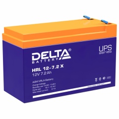 Аккумуляторная батарея для ИБП любых торговых марок, 12 В, 7,2 Ач, 151х65х94 мм, DELTA, HRL 12-7.2 X фото