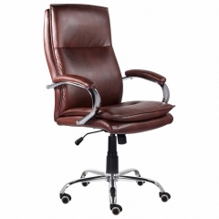 Кресло офисное BRABIX PREMIUM "Cuba EX-542", экокожа, коричневое, 532550 фото