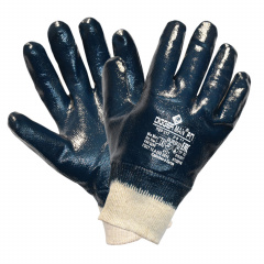 Перчатки хлопковые DIGGERMAN РП, нитриловое покрытие (облив), размер 11 (XXL), синие, ПЕР317 фото