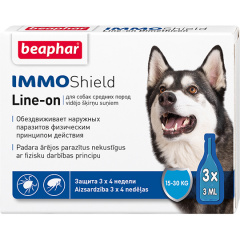 Beaphar Капли Vermicon/IMMO Shield от блох и клещей для собак средних пород 3 пипетки фото