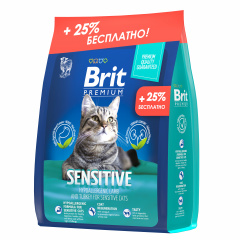 Брит Premium сухой корм для кошек с чувствительным пищеварением с ягненком и индейкой 2кг (+ 500г в ПОДАРОК) фото