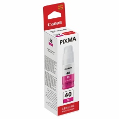 Чернила CANON (GI-40M) для СНПЧ Pixma G5040/G6040, пурпурные, ресурс 7700 страниц, оригинальные, 3401C001 фото