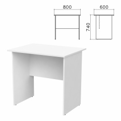 Стол письменный "Бюджет", 800х600х740 мм, белый, 402659-290 фото