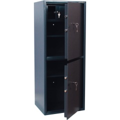 Сейф BRABIX "КМ-1200Т/2", 1200х475х400 мм, 76 кг, 2 отделения, ключевой замок, трейзер, крепление к стене, 291170 фото