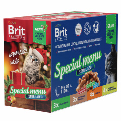Brit Premium Особое меню в соусе для стерилизованных кошек 1190 г фото