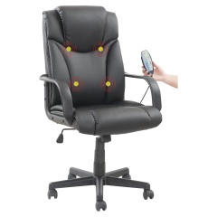 Кресло офисное BRABIX "Relax MS-001", 4 массажных модуля, экокожа, черное, 532519 фото