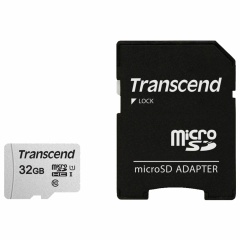 Карта памяти microSDHC 32 GB TRANSCEND UHS-I U3, 95 Мб/сек (class 10), адаптер, TS32GUSD300S-A фото