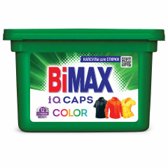 Средство для стирки в капсулах 12шт BIMAX "Color", ш/к 03775 фото