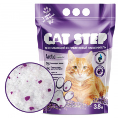 Наполнитель впитывающий силикагелевый CAT STEP Arctic Lavender, 3,8 л фото