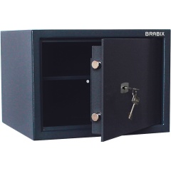 Сейф BRABIX "КМ-310", 310х430х375 мм, 20 кг, ключевой замок + полка, крепление к стене, 291166 фото