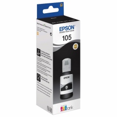 Чернила EPSON 105 (C13T00Q140) для СНПЧ L7160/L7180, черные пигментные, ОРИГИНАЛЬНЫЕ фото