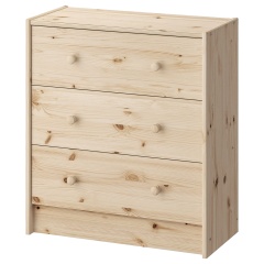 Комод деревянный, сосна, BRABIX "Scandi Wood SC-001" РАСТ, 620х300х700 мм, 3 ящика, 641890, 008.02.35 фото