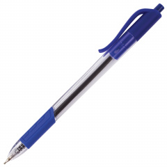 Ручка шариковая масляная автоматическая BRAUBERG "Extra Glide R-Grip", СИНЯЯ, узел 0,7 мм, линия письма 0,35 мм, 142930 фото