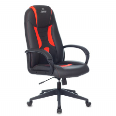 Кресло компьютерное ZOMBIE 8, экокожа, черное/красное, 1583068 фото