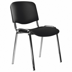 Стул STAFF "Iso Lite CF-008", хром, кожзам черный (Z-11), 532567 фото