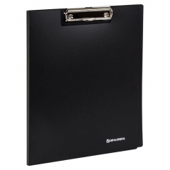 Папка-планшет BRAUBERG "Стандарт", А4 (310х230 мм), с прижимом и крышкой, пластик, черная, 0,9 мм, 221646 фото