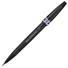 Ручка-кисть PENTEL (Япония) "Brush Sign Pen Artist", линия письма 0,5-5 мм, фиолетовая, SESF30C-V фото