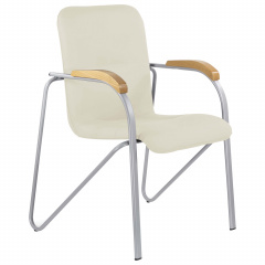 Кресло для приемных и переговорных BRABIX "Samba CF-106 BOX-2", серый, бук (D-1), бежевый, разобрано, 532764 фото