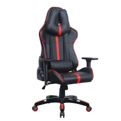 Кресло компьютерное BRABIX "GT Carbon GM-120", две подушки, экокожа, черное/красное, 531931 фото